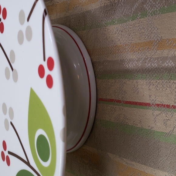 tag 2012 stylized holly branch large cake stand - Picture 2 of 5